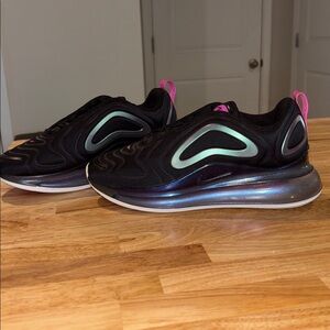 Nike Black and Pink Air Max 720 Sneakers